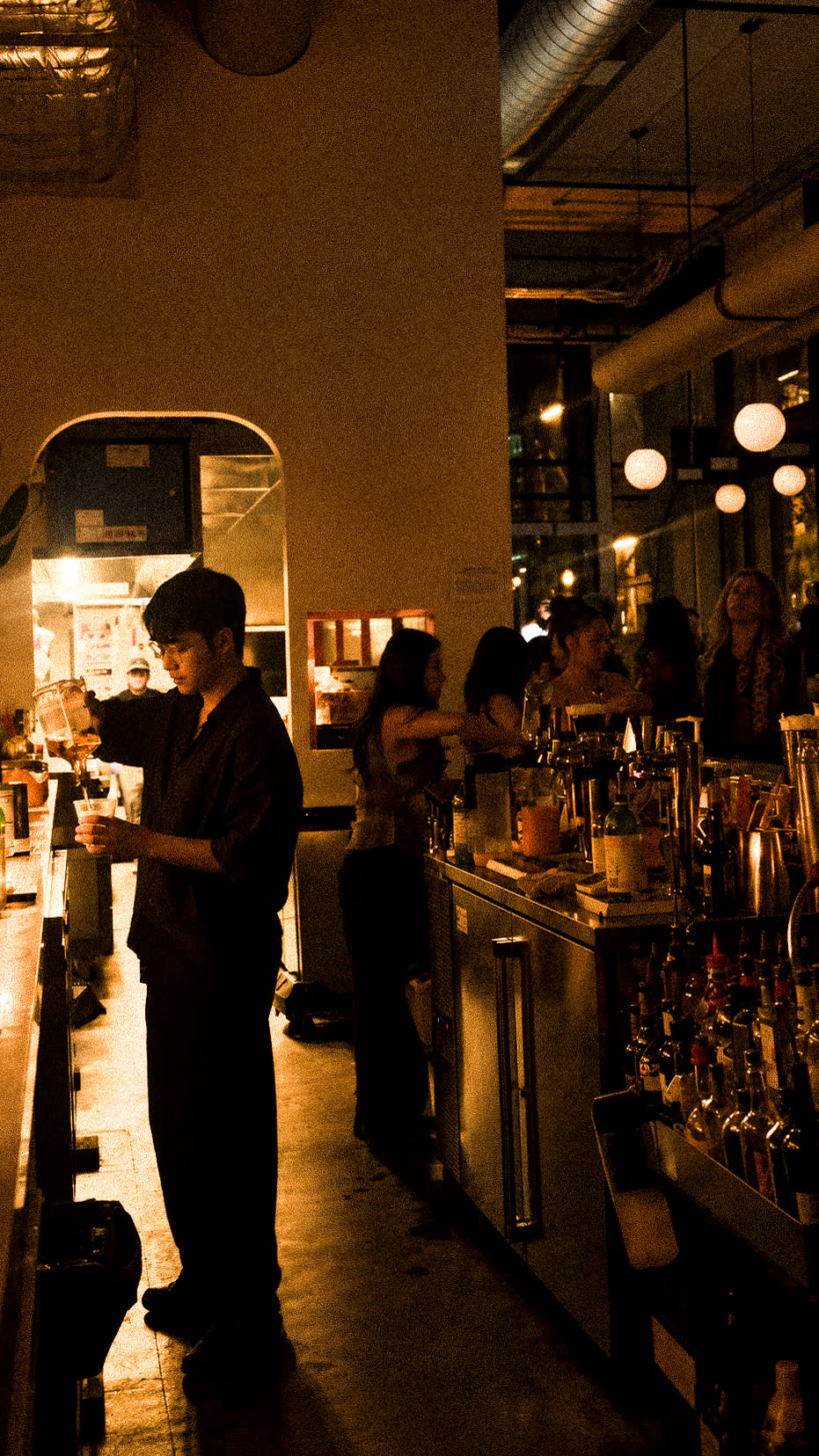 Behind the bar at Public House